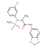 N-(2H-1,3-benzodioxol-5-yl)-2-[N-(3-chlorophenyl)methanesulfonamido]propanamide
