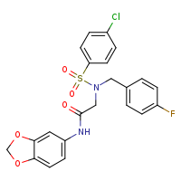 N-(2H-1,3-benzodioxol-5-yl)-2-{N-[(4-fluorophenyl)methyl]-4-chlorobenzenesulfonamido}acetamide