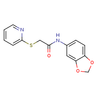 N-(2H-1,3-benzodioxol-5-yl)-2-(pyridin-2-ylsulfanyl)acetamide