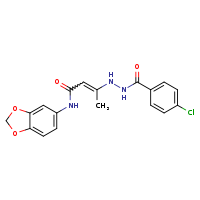 N-(2H-1,3-benzodioxol-5-yl)-3-[(4-chlorophenyl)formohydrazido]but-2-enamide