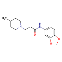 N-(2H-1,3-benzodioxol-5-yl)-3-(4-methylpiperidin-1-yl)propanamide