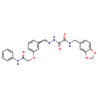 N-(2H-1,3-benzodioxol-5-ylmethyl)-1-{N'-[(E)-{3-[(phenylcarbamoyl)methoxy]phenyl}methylidene]hydrazinecarbonyl}formamide