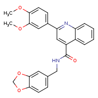 N-(2H-1,3-benzodioxol-5-ylmethyl)-2-(3,4-dimethoxyphenyl)quinoline-4-carboxamide