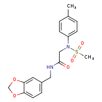 N-(2H-1,3-benzodioxol-5-ylmethyl)-2-[N-(4-methylphenyl)methanesulfonamido]acetamide