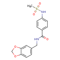 N-(2H-1,3-benzodioxol-5-ylmethyl)-4-methanesulfonamidobenzamide