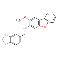 N-[(2H-1,3-benzodioxol-5-yl)methyl]-4-methoxy-8-oxatricyclo[7.4.0.0²,?]trideca-1(9),2(7),3,5,10,12-hexaen-5-amine