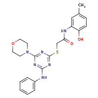 N-(2-hydroxy-5-methylphenyl)-2-{[4-(morpholin-4-yl)-6-(phenylamino)-1,3,5-triazin-2-yl]sulfanyl}acetamide