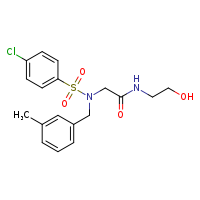 N-(2-hydroxyethyl)-2-{N-[(3-methylphenyl)methyl]-4-chlorobenzenesulfonamido}acetamide