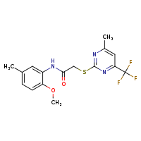 N-(2-methoxy-5-methylphenyl)-2-{[4-methyl-6-(trifluoromethyl)pyrimidin-2-yl]sulfanyl}acetamide