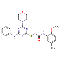 N-(2-methoxy-5-methylphenyl)-2-{[4-(morpholin-4-yl)-6-(phenylamino)-1,3,5-triazin-2-yl]sulfanyl}acetamide