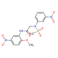 N-(2-methoxy-5-nitrophenyl)-2-[N-(3-nitrophenyl)methanesulfonamido]acetamide