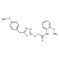 N-(2-methoxyphenyl)-2-({5-[(4-methoxyphenyl)methyl]-1,3,4-oxadiazol-2-yl}sulfanyl)acetamide