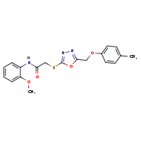 N-(2-methoxyphenyl)-2-{[5-(4-methylphenoxymethyl)-1,3,4-oxadiazol-2-yl]sulfanyl}acetamide