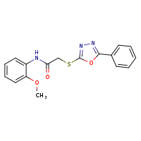 N-(2-methoxyphenyl)-2-[(5-phenyl-1,3,4-oxadiazol-2-yl)sulfanyl]acetamide
