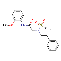 N-(2-methoxyphenyl)-2-[N-(2-phenylethyl)methanesulfonamido]acetamide