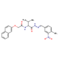 N-(2-methyl-1-{N'-[(E)-(4-methyl-3-nitrophenyl)methylidene]hydrazinecarbonyl}propyl)-2-(naphthalen-2-yloxy)acetamide