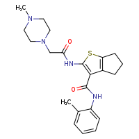 N-(2-methylphenyl)-2-[2-(4-methylpiperazin-1-yl)acetamido]-4H,5H,6H-cyclopenta[b]thiophene-3-carboxamide