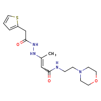 N-[2-(morpholin-4-yl)ethyl]-3-[2-(thiophen-2-yl)acetohydrazido]but-2-enamide