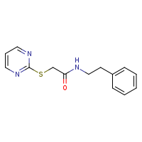 N-(2-phenylethyl)-2-(pyrimidin-2-ylsulfanyl)acetamide