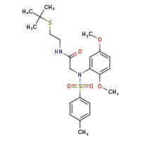 N-[2-(tert-butylsulfanyl)ethyl]-2-[N-(2,5-dimethoxyphenyl)-4-methylbenzenesulfonamido]acetamide