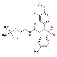N-[2-(tert-butylsulfanyl)ethyl]-2-[N-(3-chloro-4-methoxyphenyl)-4-methylbenzenesulfonamido]acetamide