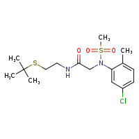 N-[2-(tert-butylsulfanyl)ethyl]-2-[N-(5-chloro-2-methylphenyl)methanesulfonamido]acetamide