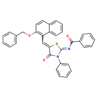 N-[(2Z,5E)-5-{[2-(benzyloxy)naphthalen-1-yl]methylidene}-4-oxo-3-phenyl-1,3-thiazolidin-2-ylidene]benzamide