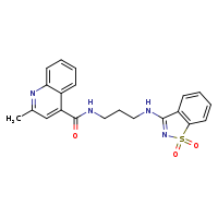 N-{3-[(1,1-dioxo-1??,2-benzothiazol-3-yl)amino]propyl}-2-methylquinoline-4-carboxamide