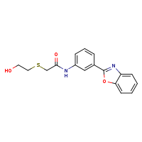 N-[3-(1,3-benzoxazol-2-yl)phenyl]-2-[(2-hydroxyethyl)sulfanyl]acetamide