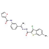 N-{3-[(1E)-1-{[(3-chloro-6-methyl-1-benzothiophen-2-yl)formamido]imino}ethyl]phenyl}furan-2-carboxamide