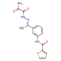 N-{3-[(1E)-1-[(carbamoylformamido)imino]ethyl]phenyl}thiophene-2-carboxamide
