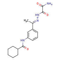 N-{3-[(1Z)-1-[(carbamoylformamido)imino]ethyl]phenyl}cyclohexanecarboxamide
