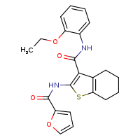 N-{3-[(2-ethoxyphenyl)carbamoyl]-4,5,6,7-tetrahydro-1-benzothiophen-2-yl}furan-2-carboxamide
