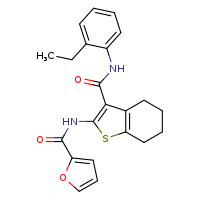 N-{3-[(2-ethylphenyl)carbamoyl]-4,5,6,7-tetrahydro-1-benzothiophen-2-yl}furan-2-carboxamide