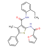 N-{3-[(2-ethylphenyl)carbamoyl]-4-methyl-5-phenylthiophen-2-yl}furan-2-carboxamide