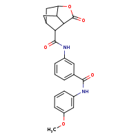 N-{3-[(3-methoxyphenyl)carbamoyl]phenyl}-5-oxo-4-oxatricyclo[4.2.1.0³,?]nonane-9-carboxamide