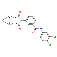 N-(3,4-dichlorophenyl)-3-{3,5-dioxo-4-azatetracyclo[5.3.2.0²,?.0?,¹?]dodec-11-en-4-yl}benzamide