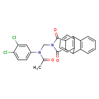 N-(3,4-dichlorophenyl)-N-({16,18-dioxo-17-azapentacyclo[6.6.5.0²,?.0?,¹?.0¹?,¹?]nonadeca-2(7),3,5,9(14),10,12-hexaen-17-yl}methyl)acetamide