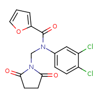N-(3,4-dichlorophenyl)-N-[(2,5-dioxopyrrolidin-1-yl)methyl]furan-2-carboxamide