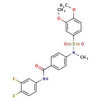 N-(3,4-difluorophenyl)-4-(N-methyl-3,4-dimethoxybenzenesulfonamido)benzamide