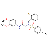 N-(3,4-dimethoxyphenyl)-2-{N-[(2-fluorophenyl)methyl]-4-methylbenzenesulfonamido}acetamide