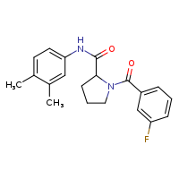 N-(3,4-dimethylphenyl)-1-(3-fluorobenzoyl)pyrrolidine-2-carboxamide
