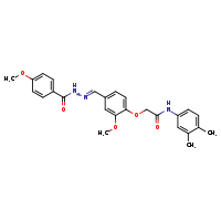 N-(3,4-dimethylphenyl)-2-{2-methoxy-4-[(E)-{[(4-methoxyphenyl)formamido]imino}methyl]phenoxy}acetamide