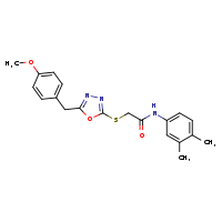 N-(3,4-dimethylphenyl)-2-({5-[(4-methoxyphenyl)methyl]-1,3,4-oxadiazol-2-yl}sulfanyl)acetamide
