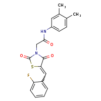 N-(3,4-dimethylphenyl)-2-[(5E)-5-[(2-fluorophenyl)methylidene]-2,4-dioxo-1,3-thiazolidin-3-yl]acetamide