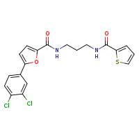 N-(3-{[5-(3,4-dichlorophenyl)furan-2-yl]formamido}propyl)thiophene-2-carboxamide