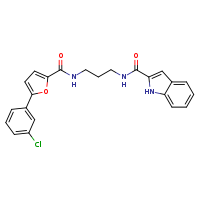 N-(3-{[5-(3-chlorophenyl)furan-2-yl]formamido}propyl)-1H-indole-2-carboxamide