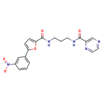 N-(3-{[5-(3-nitrophenyl)furan-2-yl]formamido}propyl)pyrazine-2-carboxamide