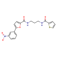 N-(3-{[5-(3-nitrophenyl)furan-2-yl]formamido}propyl)thiophene-2-carboxamide
