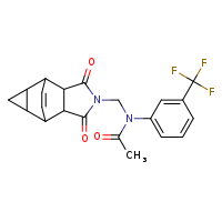 N-({3,5-dioxo-4-azatetracyclo[5.3.2.0²,?.0?,¹?]dodec-11-en-4-yl}methyl)-N-[3-(trifluoromethyl)phenyl]acetamide